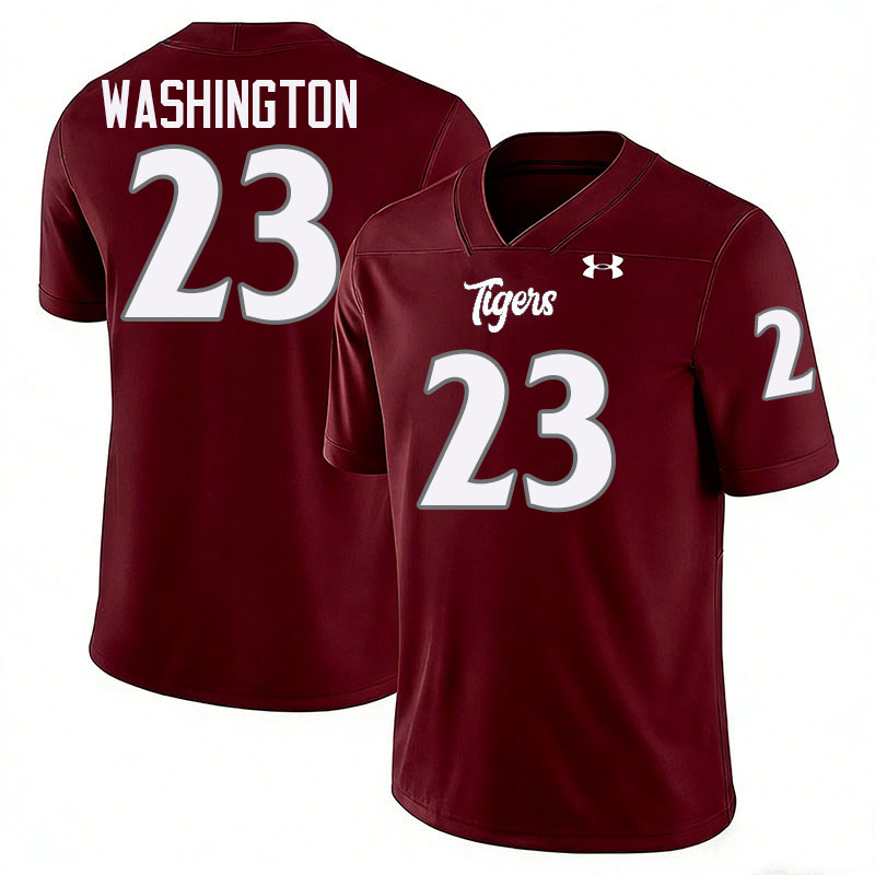 Texas Southern Tigers #23 Jacob Washington College Football Jersey,Uniforms Stitched-Maroon